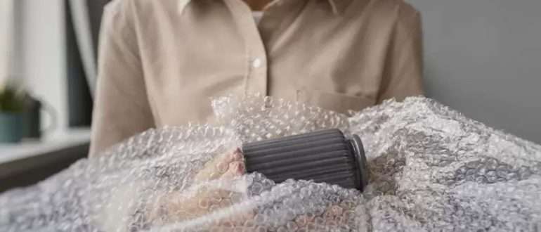 Организация хранения с помощью пузырчатой пленки